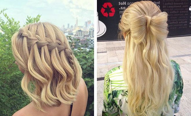 31 Half Up, Half Down Prom Hairstyles | Stayglam Pertaining To Half Prom Updos With Bangs And Braided Headband (View 18 of 25)