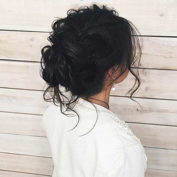 31 Most Beautiful Updos For Prom | Stayglam Pertaining To Messy High Bun Prom Updos (View 15 of 25)