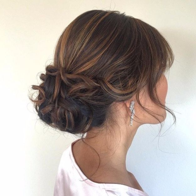 31 Quick And Easy Updo Hairstyles – The Goddess Pertaining To Updo For Long Hair With Bangs (View 7 of 25)