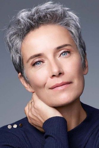 33 Short Grey Hair Cuts And Styles | Lovehairstyles Within Long Hairstyles For Grey Haired Woman (View 19 of 25)