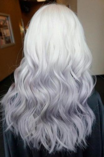 34 Beautiful Gray Hair Ideas | Lovehairstyles Regarding White Blonde Flicked Long Hairstyles (View 20 of 25)