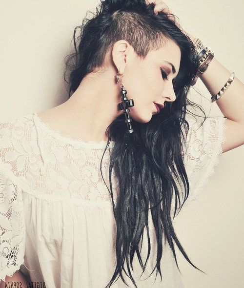 36 Sexy And Hot Half Shaved Hairstyles | Hair | Hair Styles, Hair In Side Shaved Long Hairstyles (Photo 1 of 25)