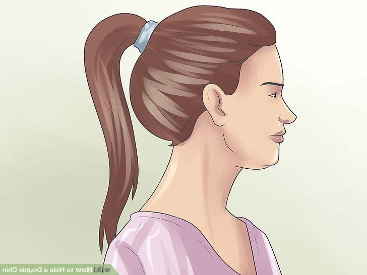 4 Ways To Hide A Double Chin – Wikihow For Long Hairstyles To Hide Double Chin (View 6 of 25)