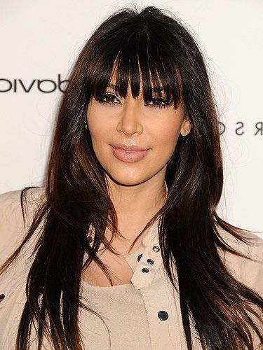 40 Fringe Hair Cuts For 2019 – Women's Hairstyle Inspiration Inside Long Hairstyles Bangs (Photo 24 of 25)