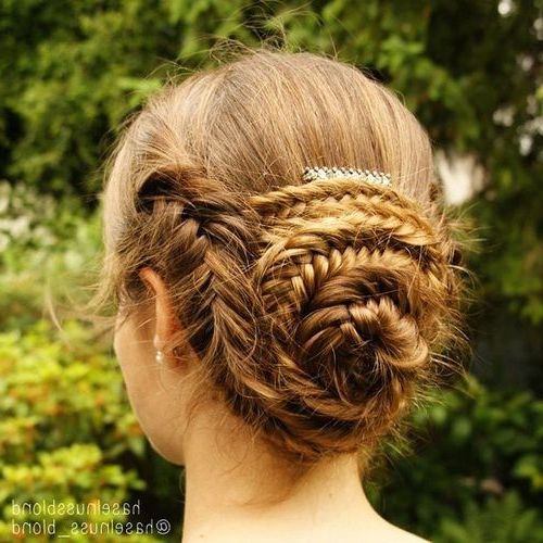 40 Most Delightful Prom Updos For Long Hair In 2019 | Prom | Braided Within Fishtailed Snail Bun Prom Hairstyles (Photo 1 of 25)