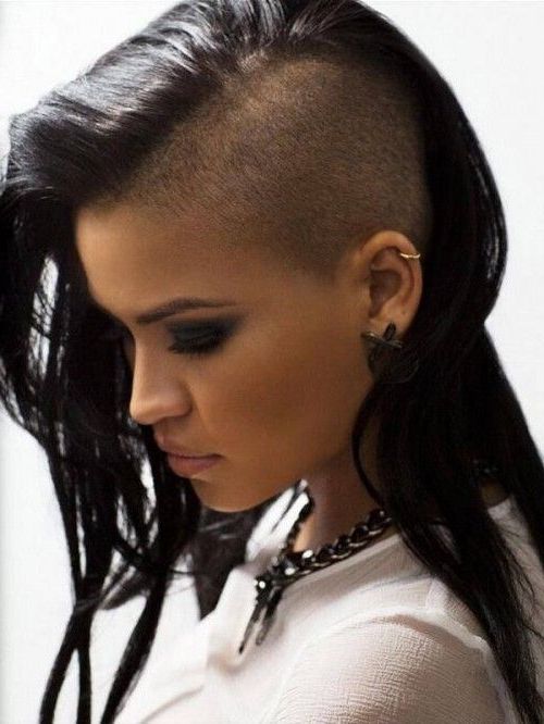 40 Shaved Hairstyles For Women | Herinterest/ Regarding Half Shaved Long Hairstyles (View 21 of 25)