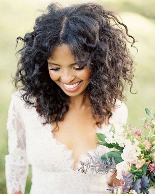 47 Wedding Hairstyles For Black Women To Drool Over 2018 Inside Long Hairstyles Curls Wedding (View 18 of 25)