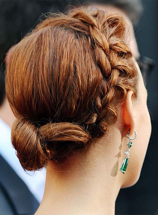 50 Braided Hairstyles That Are Perfect For Prom Regarding Diagonal Braid And Loose Bun Hairstyles For Prom (View 15 of 25)
