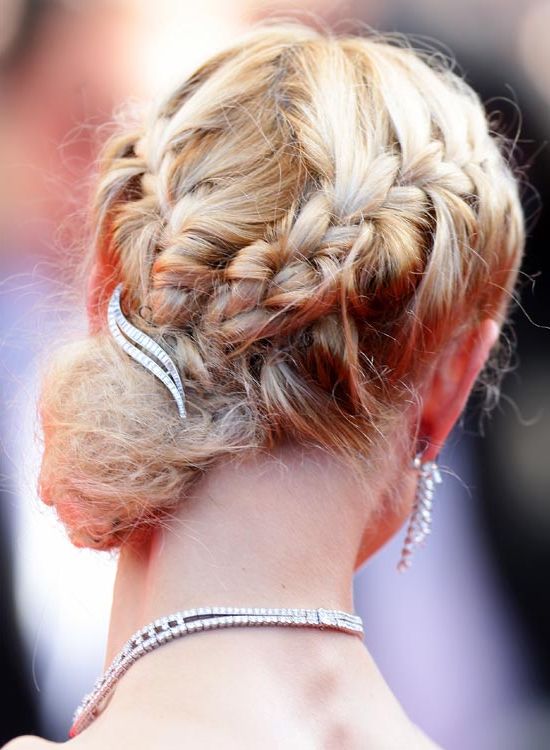 50 Lovely Bun Hairstyles For Long Hair With Regard To Braid And Fluffy Bun Prom Hairstyles (View 15 of 25)