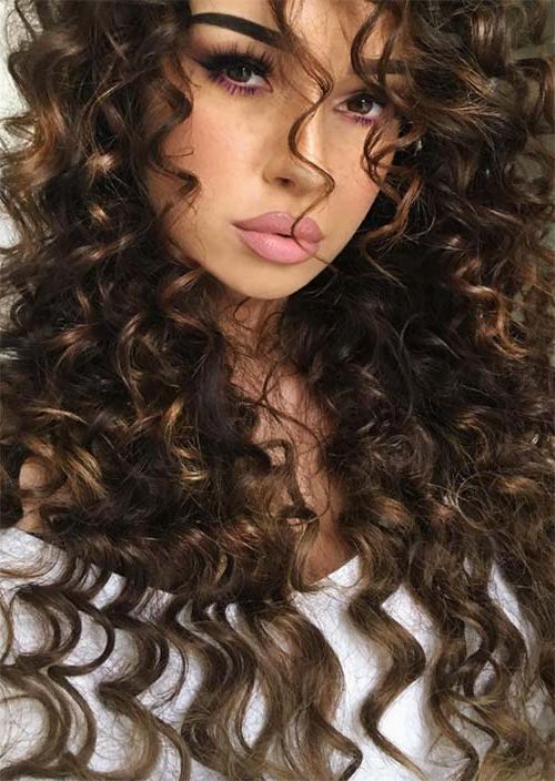 51 Chic Long Curly Hairstyles: How To Style Curly Hair – Glowsly Pertaining To Long Hairstyles Curls (View 21 of 25)