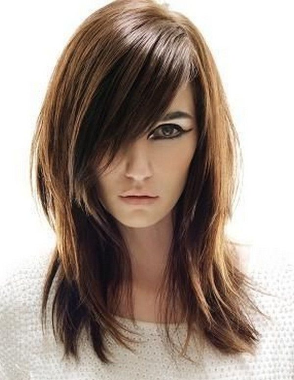 53+ Best New Hairstyles For Round Faces Trending In 2019 For Long Hairstyles For Round Faces With Bangs (Photo 18 of 25)