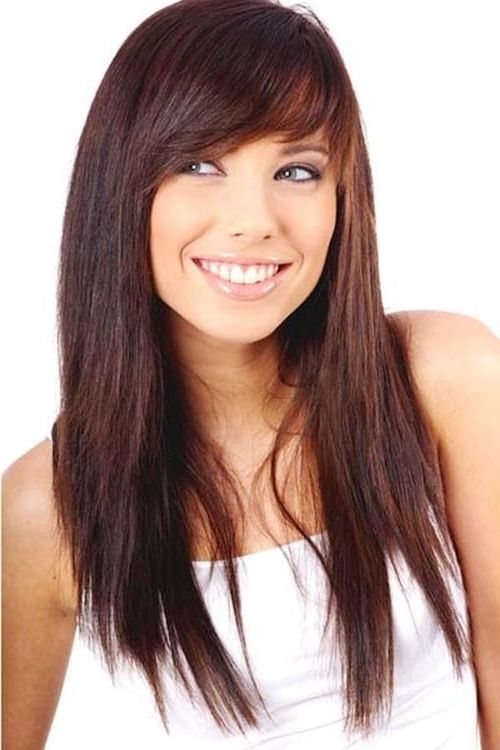 55 Hairstyles With Bangs And Fringes To Inspire Your Next Haircut With Regard To Long Hairstyles Side Fringe (View 8 of 25)