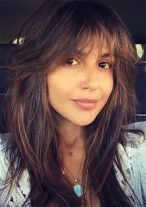 55 Long Haircuts With Bangs For 2019: Tips For Wearing Fringe In Long Haircuts Layered With Bangs (View 5 of 25)
