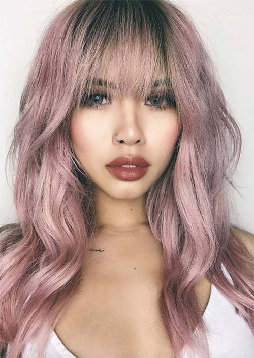 55 Long Haircuts With Bangs For 2019: Tips For Wearing Fringe Pertaining To Long Hairstyles With Fringe (View 12 of 25)