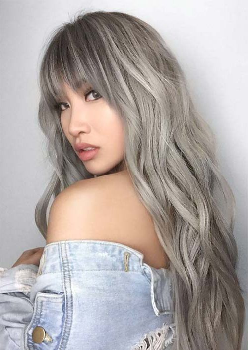 55 Long Haircuts With Bangs For 2019: Tips For Wearing Fringe Throughout Bang Long Hairstyles (View 12 of 25)