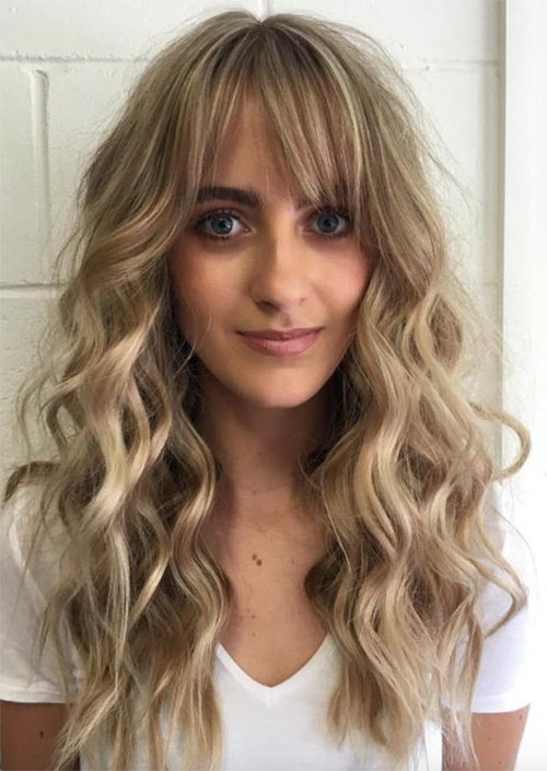 55 Long Haircuts With Bangs For 2019: Tips For Wearing Fringe Throughout Long Hairstyles With Long Fringe (Photo 14 of 25)