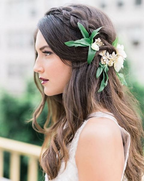 60 Cute Easy Half Up Half Down Hairstyles: Wedding, Prom For Floral Braid Crowns Hairstyles For Prom (View 16 of 25)
