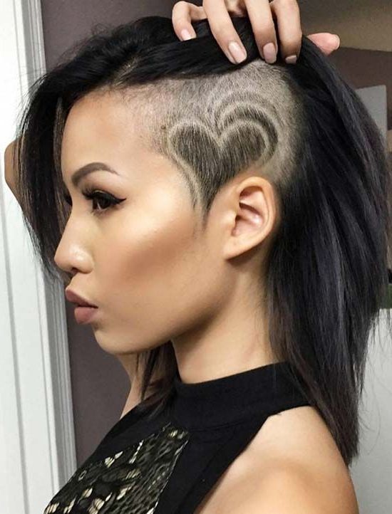 60 Modern Shaved Hairstyles And Edgy Undercuts For Women For Shaved Side Long Hairstyles (View 3 of 25)