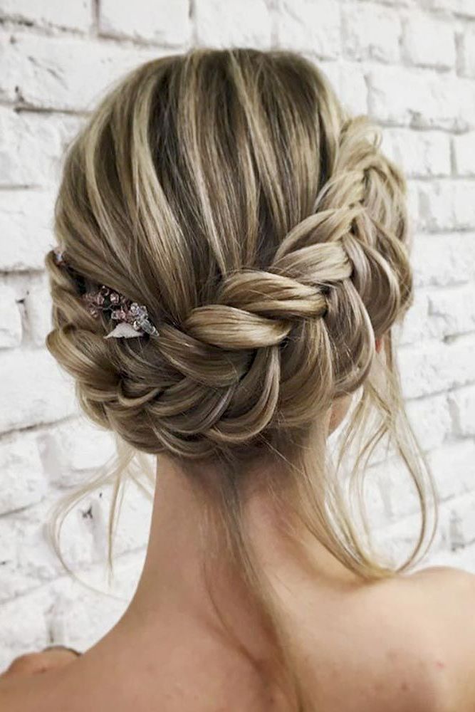 60 Sophisticated Prom Hair Updos | Hair | Bridesmaid Hair, Prom Hair Intended For Tangled Braided Crown Prom Hairstyles (View 4 of 25)