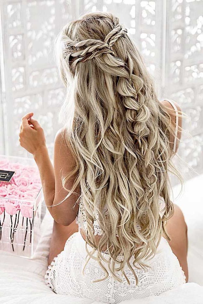 68 Stunning Prom Hairstyles For Long Hair For 2019 | Prom | Hair For Formal Curly Hairdo For Long Hairstyles (View 4 of 25)