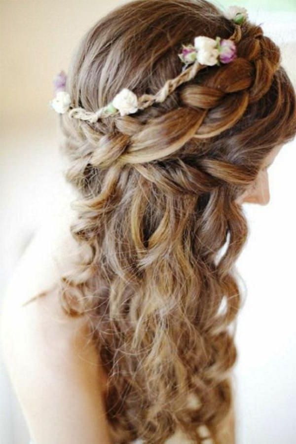70 Prom Hair Ideas To Sparkle Like You Were A Queen For Floral Braid Crowns Hairstyles For Prom (Photo 11 of 25)