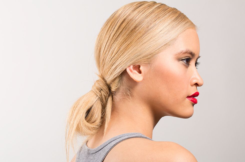 A Party Perfect Hairstyle That's Truly Easy! Meet The Low Loop Bun Within Looped Low Bun Hairstyles (View 23 of 25)