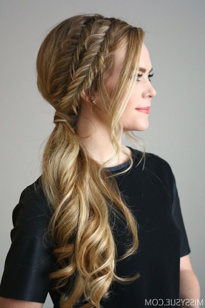 Double Fishtail Side Pony | Formal Hairstyles | Long Hair Styles With Double Fishtail Braids For Prom (View 8 of 25)