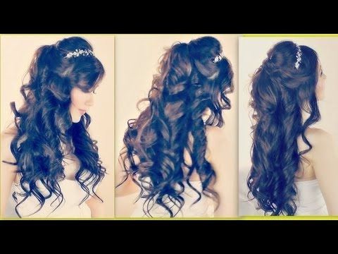 ?Lush, Curly Princess Hairstyle | Easy Formal Half Up Updo For Prom Intended For Formal Curly Hairdo For Long Hairstyles (View 22 of 25)