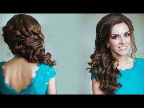 Elegant Side Swept Curls Wedding Prom Hairstyles Tutorial | Curly In Long Side Swept Curls Prom Hairstyles (View 5 of 25)