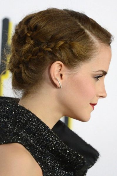 Emma Watson Long Hairstyles 2014 Braided Updo | Girls Hair Ideas With Regard To Long Hairstyles Updos  (View 20 of 25)