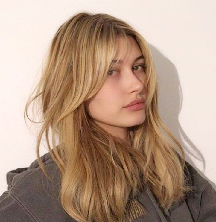 Hailey Baldwin — Hair Cut For Square Face | Creative Styling In Inside Long Hairstyles For Square Face (View 12 of 25)