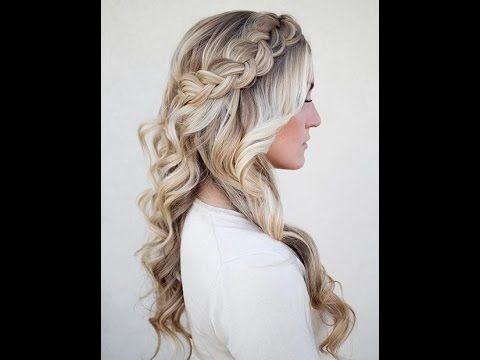 Hairstyle Tutorial: Dutch Braid With Curls – Youtube Intended For Dutch Braid Prom Updos (View 5 of 25)