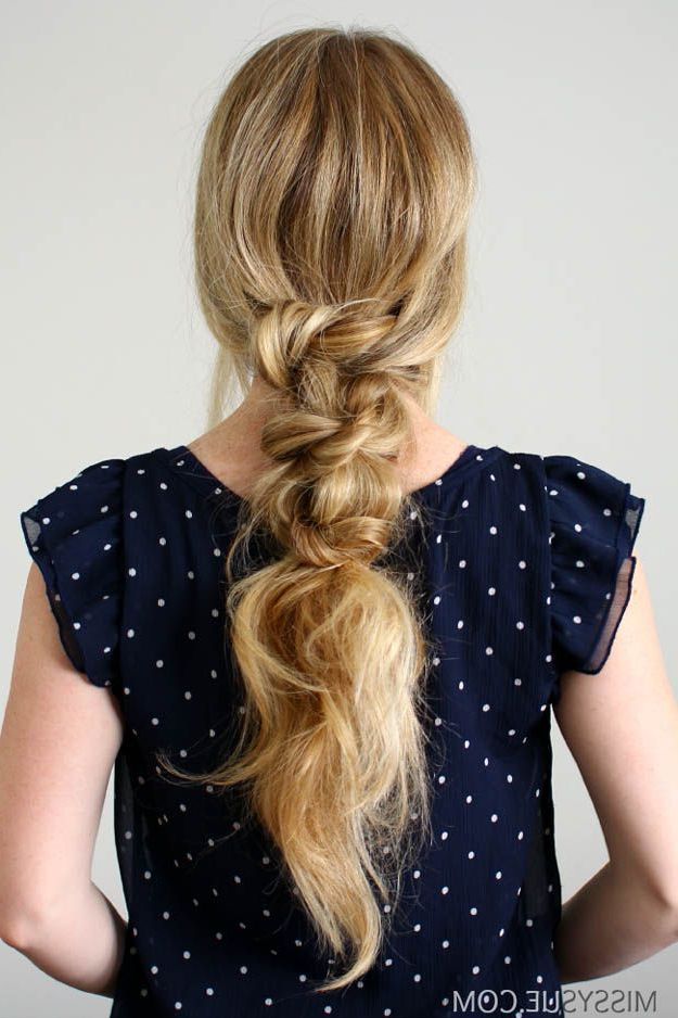 Hairstyles For Long Hair : Knotted Ponytail | 20 Hairstyles For Work Pertaining To Quick Long Hairstyles For Work (Photo 25 of 25)