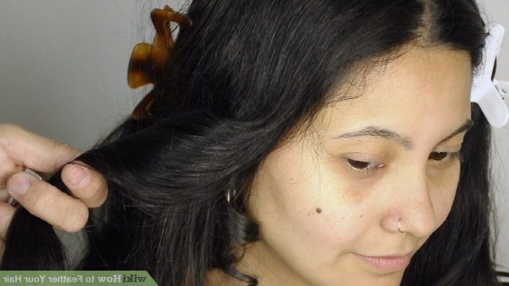 How To Feather Your Hair: 13 Steps (With Pictures) – Wikihow Intended For Wrapping Feathered Layers Hairstyles Along The Sides (View 17 of 25)