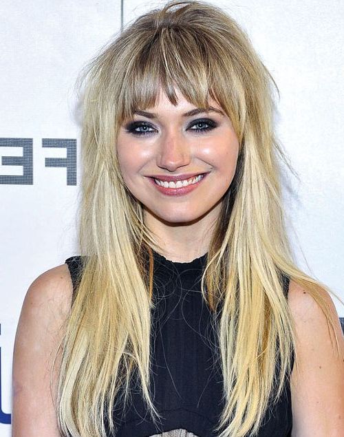 Imogen Poots Long Choppy Hairstyle – Casual, Everyday – Careforhair Regarding Long Blonde Choppy Hairstyles (View 16 of 25)