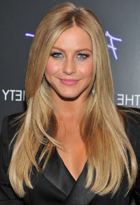 Julianne Hough Hairstyle: Layered Long Straight Hairstyle With Regard To Long Straight Hairstyles Without Bangs (View 8 of 25)