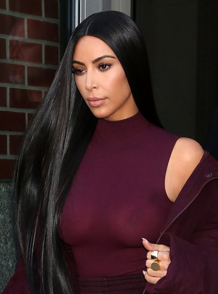 Kim Kardashian Long Hairstyles – Kim Kardashian Hair – Stylebistro Intended For Kim Kardashian Long Haircuts (View 18 of 25)