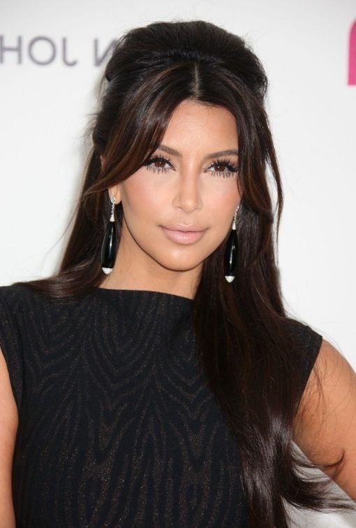 Kim Kardashian Shiny Long Hairstyles – Hairstyles Weekly With Long Hairstyles Kim Kardashian (View 3 of 25)