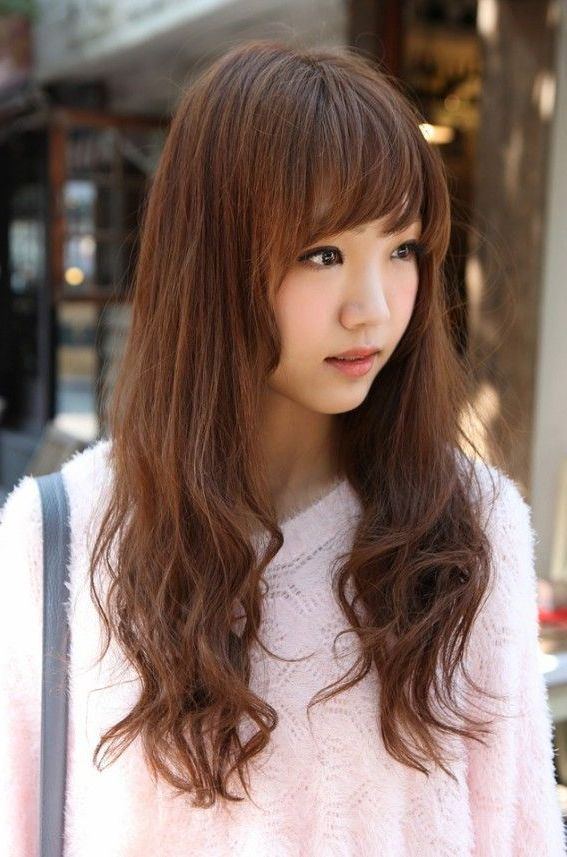 Korean Girls Long Hairstyle | Long Hair Don't Care | Long Hair With Long Hairstyles Asian Girl (Photo 8 of 25)