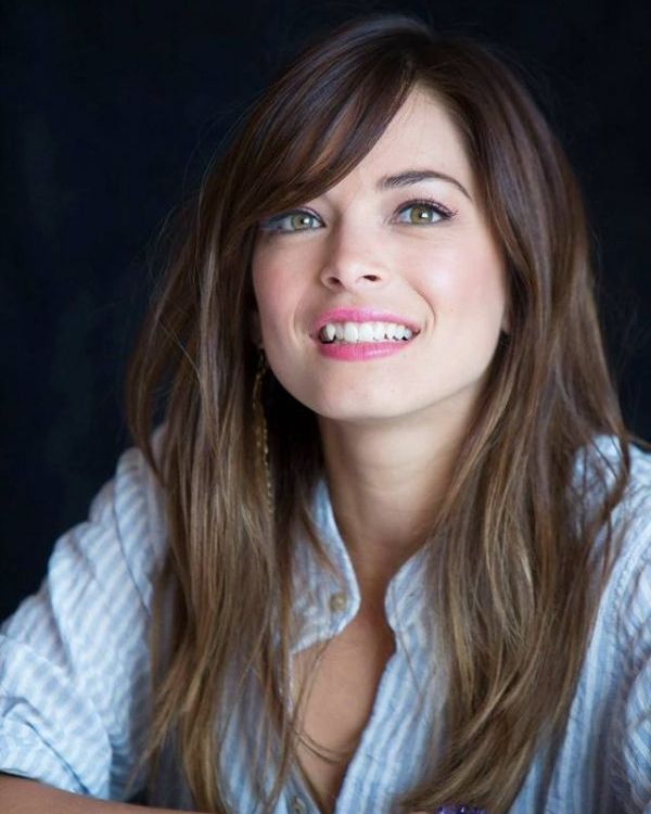 Kristin Kreuk Pretty Long Hairstyles With Side Swept Bangs | Full Dose For Side Swept Bangs Long Hairstyles (Photo 24 of 25)