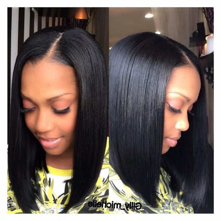 Long Bob With Weave | Highlights Hair Regarding Long Bob Quick Hairstyles (View 14 of 25)