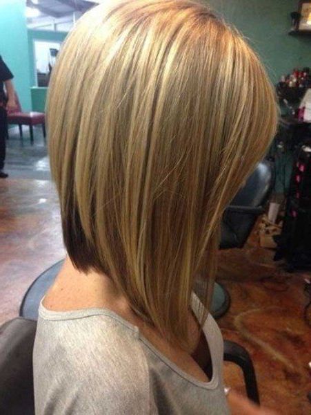 Long Stacked Bob Hairstyle Front And Back View Linehaircut Long Within Hairstyles Long Front Short Back (Photo 8 of 25)