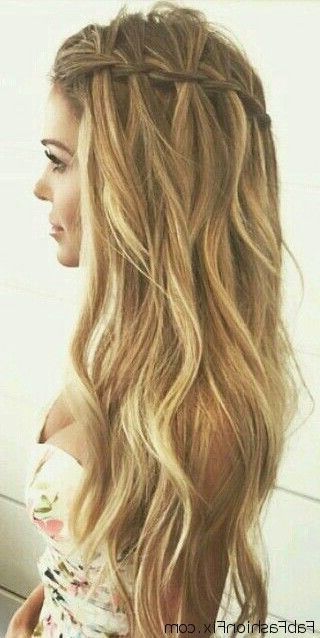Loose Waterfall Braid For Summer Hair Inspiration (View 6 of 25)