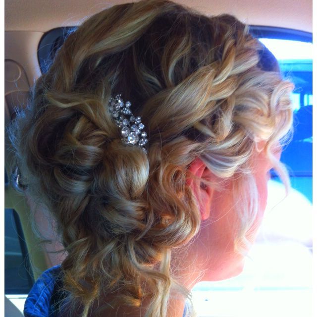 My Prom Hair This Year! Spiral Curled And Pinned Into A Loose Bun On Pertaining To Spirals Side Bun Prom Hairstyles (View 6 of 25)