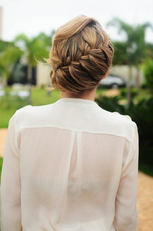 Romantic Waterfall Braid Updo – Wedding Hairstyles – Hairstyles Weekly In Diagonal Braid And Loose Bun Hairstyles For Prom (View 22 of 25)