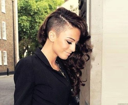 Shaved Sides With Long Hair For Curly Hair (click For More In Shaved Side Long Hairstyles (View 2 of 25)
