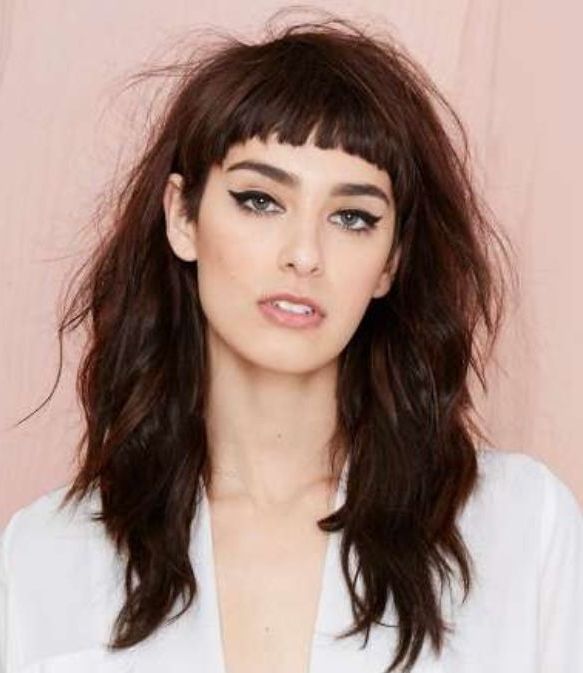 Short Cropped Bangs With Long Messy Hair. Love It (View 11 of 25)