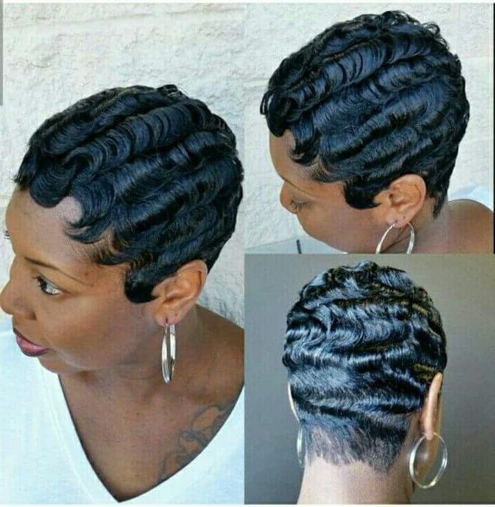 Short Women's Hairstyle | Finger Wave Fashion | Hair Styles, Finger Within Flowing Finger Waves Prom Hairstyles (Photo 10 of 25)