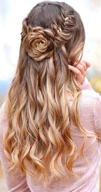 Stylish Prom Hairstyles Half Up Half Down In Tangled Braided Crown Prom Hairstyles (View 10 of 25)