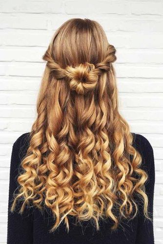 Try 42 Half Up Half Down Prom Hairstyles | Lovehairstyles Pertaining To Charming Waves And Curls Prom Hairstyles (View 13 of 25)